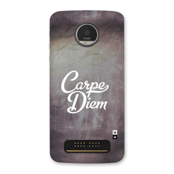 Carpe Diem Rugged Back Case for Moto Z Play