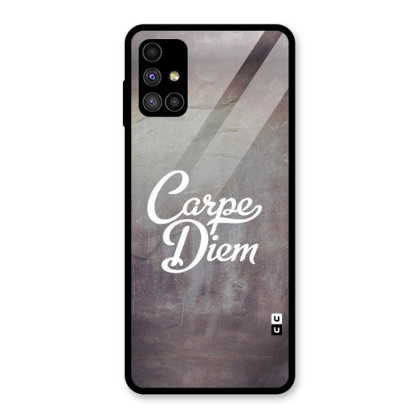 Carpe Diem Rugged Glass Back Case for Galaxy M51