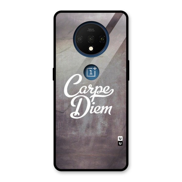 Carpe Diem Rugged Glass Back Case for OnePlus 7T