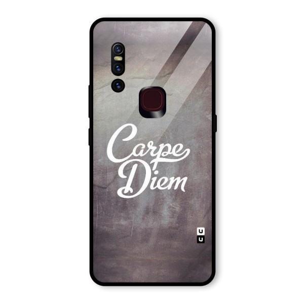 Carpe Diem Rugged Glass Back Case for Vivo V15