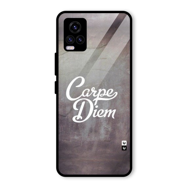 Carpe Diem Rugged Glass Back Case for Vivo V20