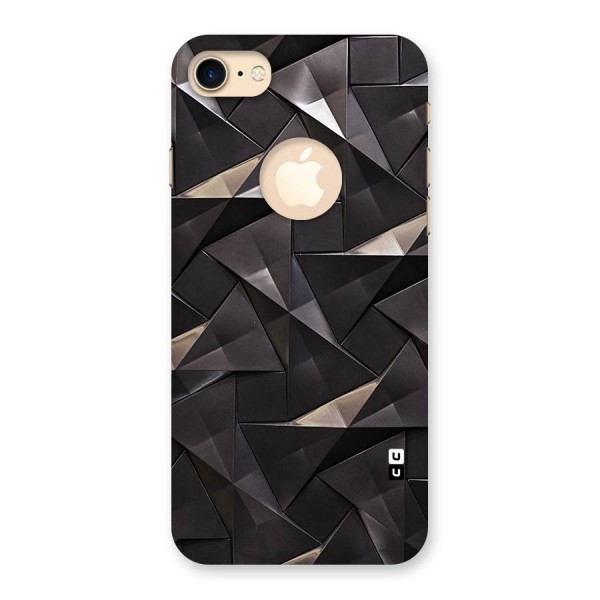 Carved Triangles Back Case for iPhone 8 Logo Cut