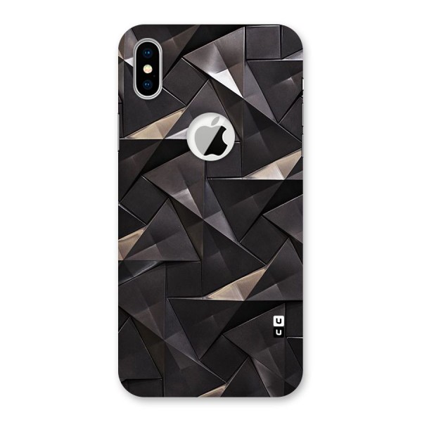 Carved Triangles Back Case for iPhone XS Logo Cut