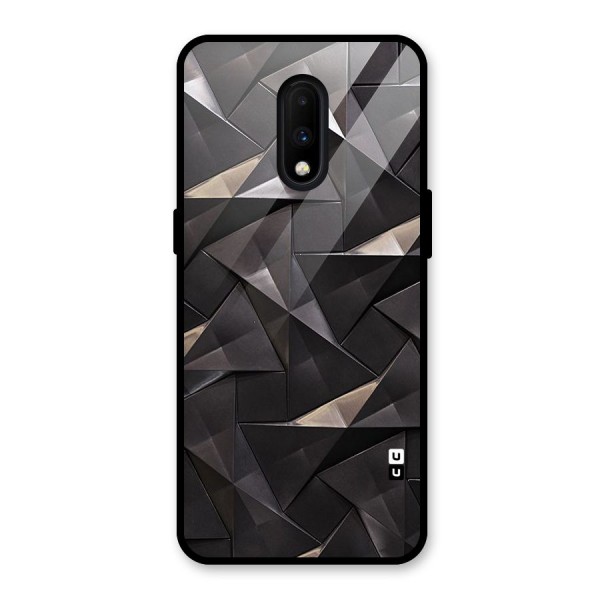 Carved Triangles Glass Back Case for OnePlus 7