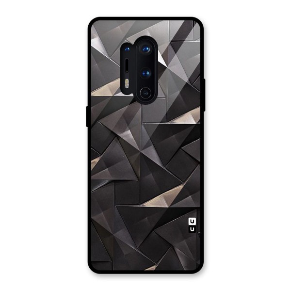 Carved Triangles Glass Back Case for OnePlus 8 Pro