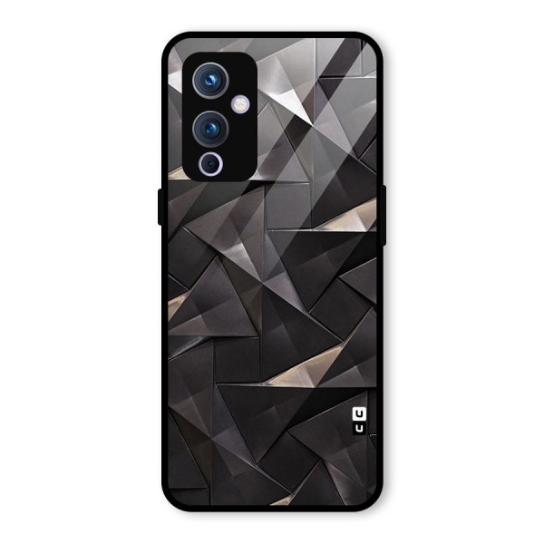 Carved Triangles Glass Back Case for OnePlus 9