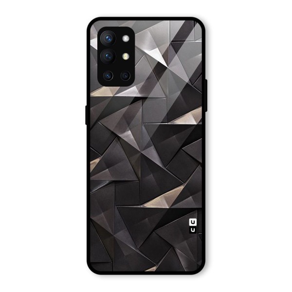 Carved Triangles Glass Back Case for OnePlus 9R