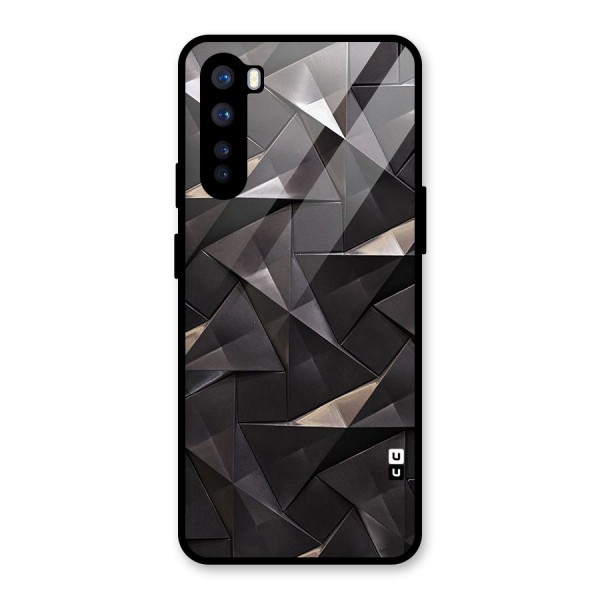 Carved Triangles Glass Back Case for OnePlus Nord