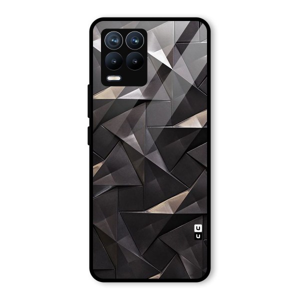 Carved Triangles Glass Back Case for Realme 8 Pro