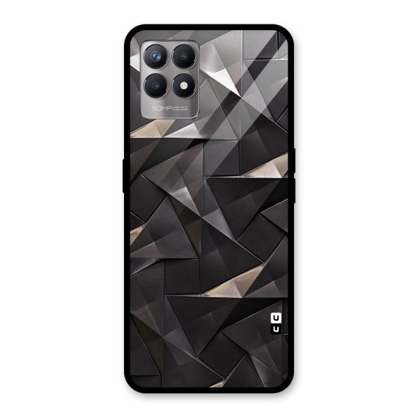 Carved Triangles Glass Back Case for Realme 8i