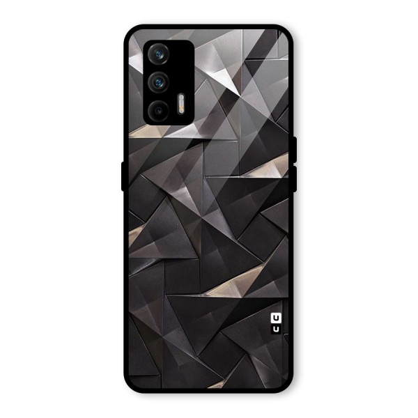 Carved Triangles Glass Back Case for Realme X7 Max