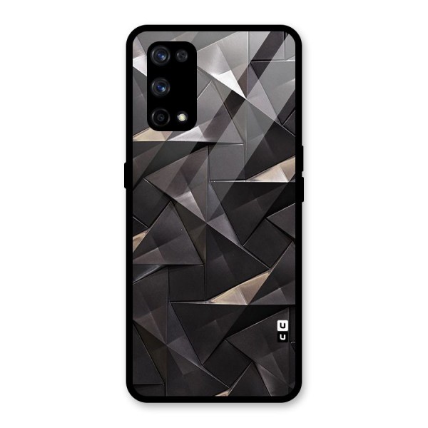 Carved Triangles Glass Back Case for Realme X7 Pro