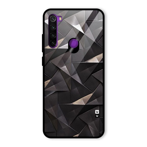 Carved Triangles Glass Back Case for Redmi Note 8