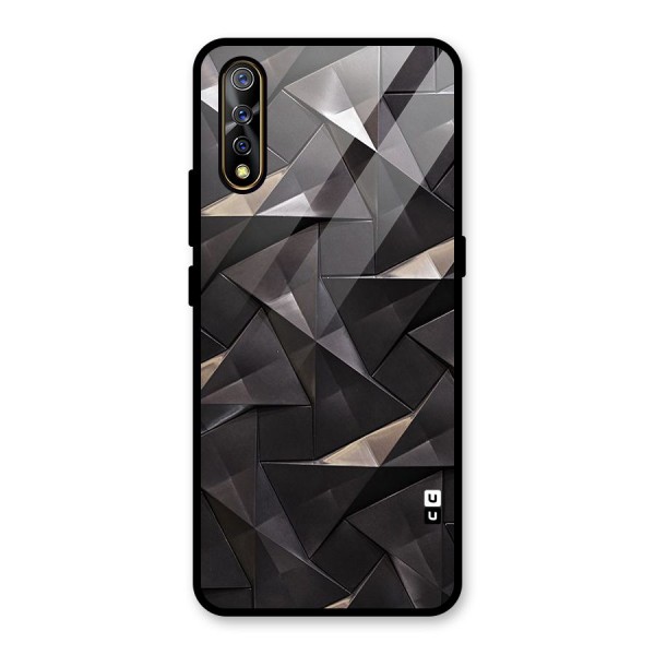 Carved Triangles Glass Back Case for Vivo S1