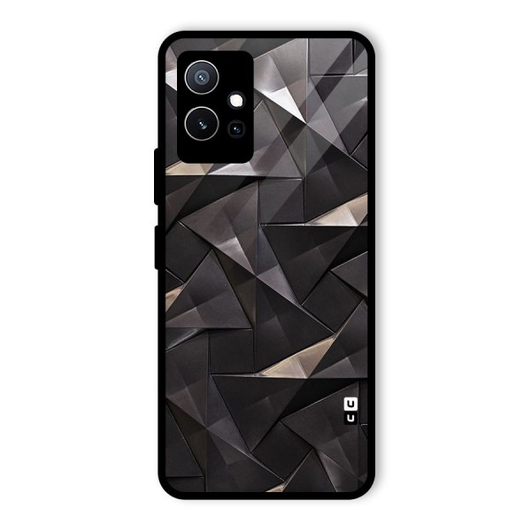 Carved Triangles Glass Back Case for Vivo T1 5G