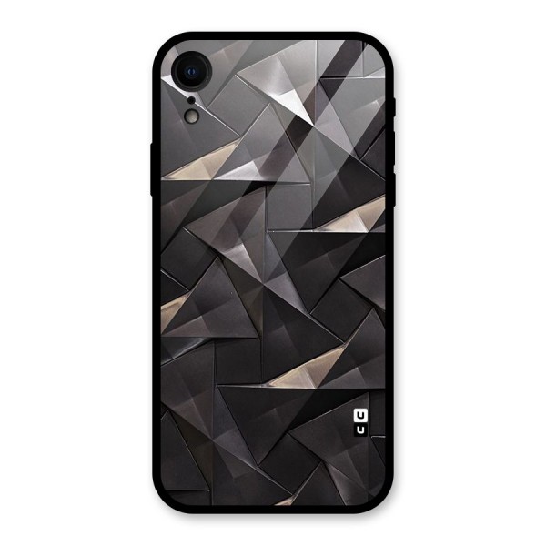 Carved Triangles Glass Back Case for XR