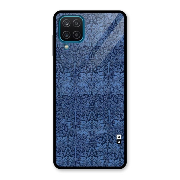 Carving Design Glass Back Case for Galaxy A12