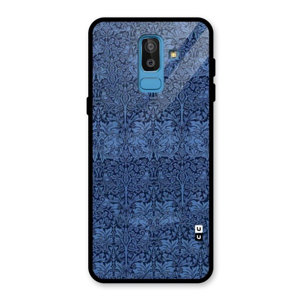 Carving Design Glass Back Case for Galaxy J8