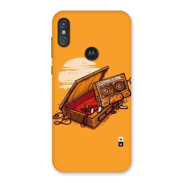 Casette Box Back Case for Motorola One Power