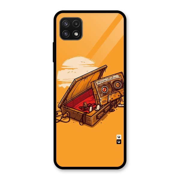 Casette Box Glass Back Case for Galaxy A22 5G