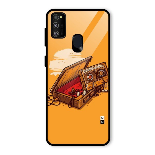 Casette Box Glass Back Case for Galaxy M21