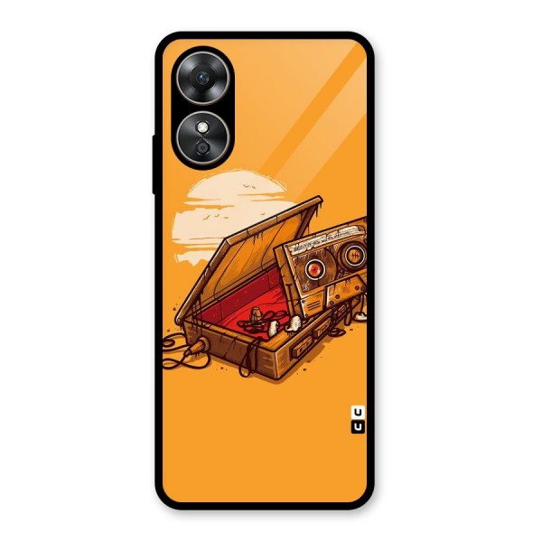 Casette Box Glass Back Case for Oppo A17