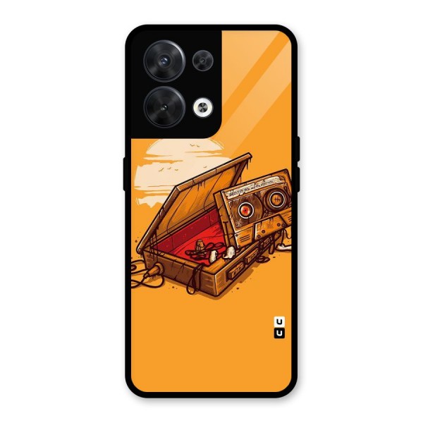 Casette Box Glass Back Case for Oppo Reno8 5G