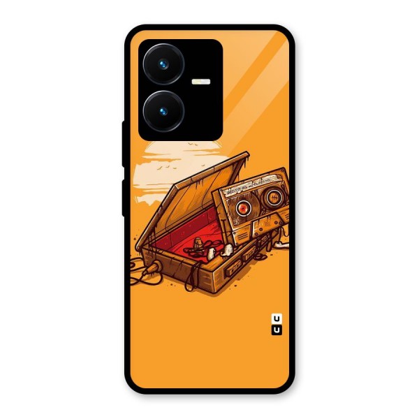 Casette Box Glass Back Case for Vivo Y22