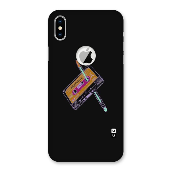 Casette Nostalgia Back Case for iPhone XS Logo Cut