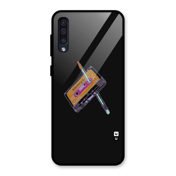 Casette Nostalgia Glass Back Case for Galaxy A50s