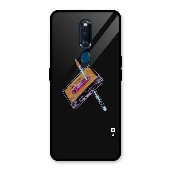 Casette Nostalgia Glass Back Case for Oppo F11 Pro