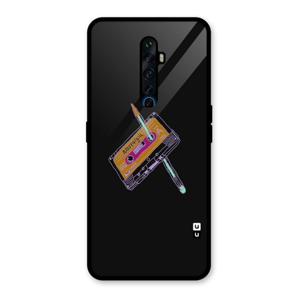 Casette Nostalgia Glass Back Case for Oppo Reno2 Z