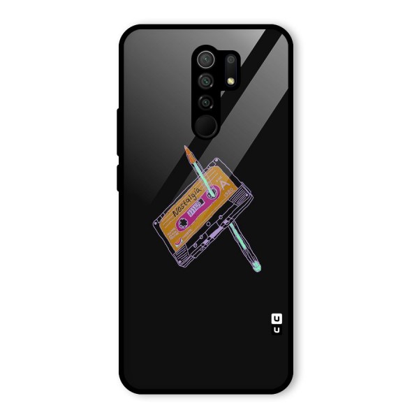 Casette Nostalgia Glass Back Case for Redmi 9 Prime