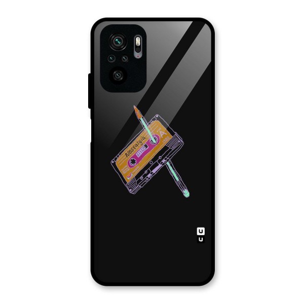 Casette Nostalgia Glass Back Case for Redmi Note 10