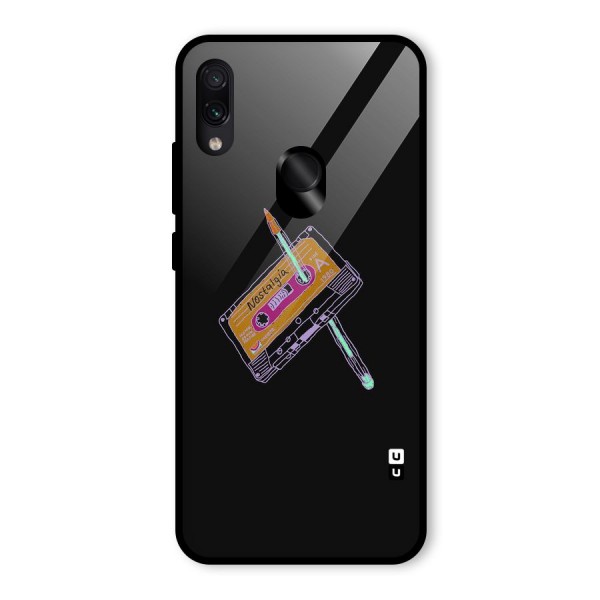 Casette Nostalgia Glass Back Case for Redmi Note 7