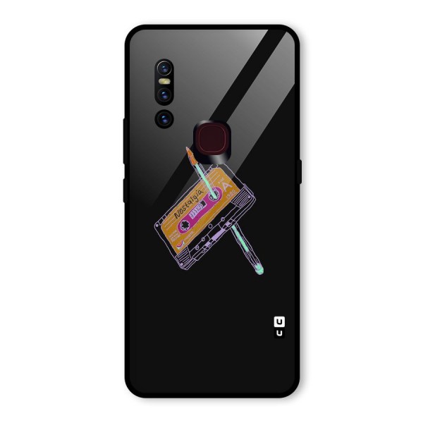 Casette Nostalgia Glass Back Case for Vivo V15