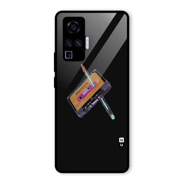 Casette Nostalgia Glass Back Case for Vivo X50 Pro