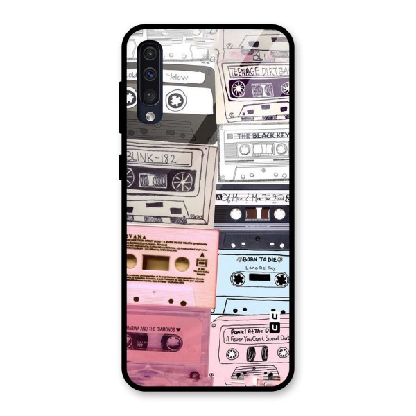 Casette Rolling Glass Back Case for Galaxy A50s