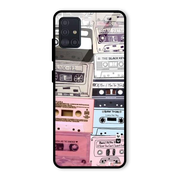 Casette Rolling Glass Back Case for Galaxy A51