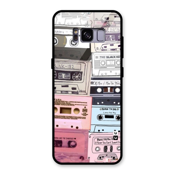 Casette Rolling Glass Back Case for Galaxy S8