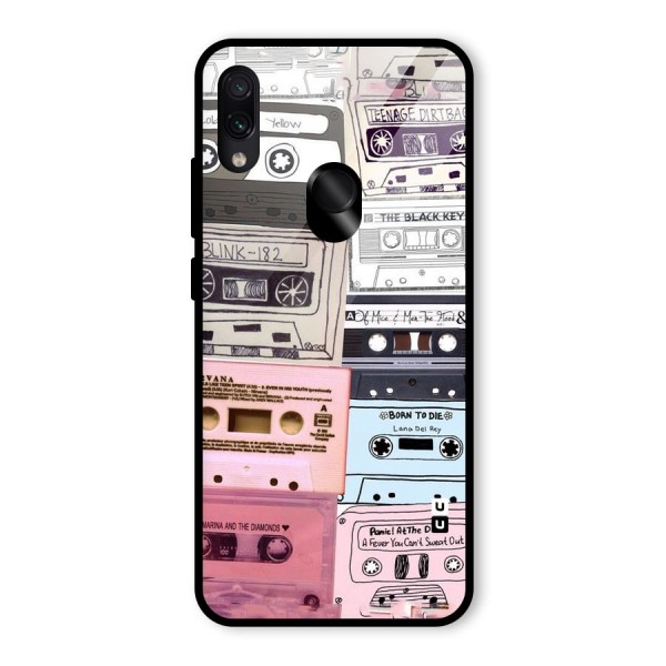 Casette Rolling Glass Back Case for Redmi Note 7