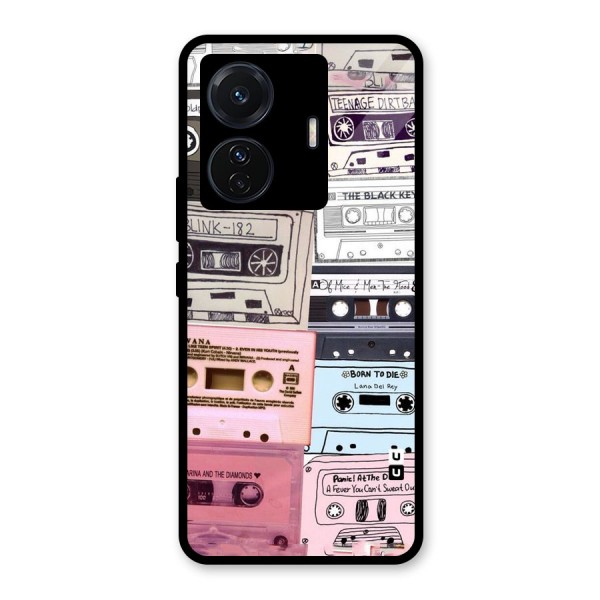 Casette Rolling Glass Back Case for Vivo T1 Pro