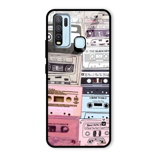 Casette Rolling Glass Back Case for Vivo Y30