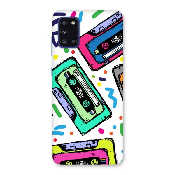 Cassette Pattern Back Case for Galaxy A31