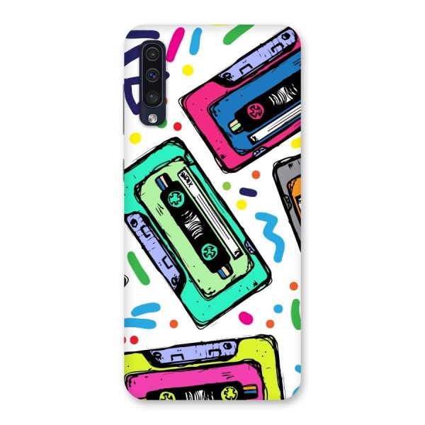 Cassette Pattern Back Case for Galaxy A50