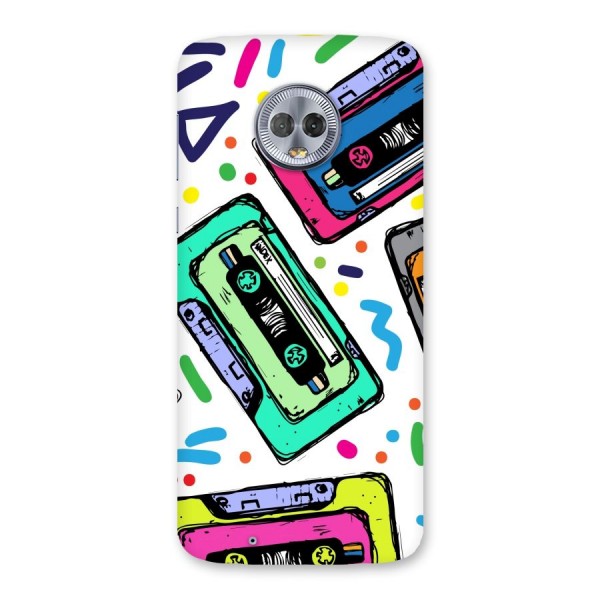 Cassette Pattern Back Case for Moto G6