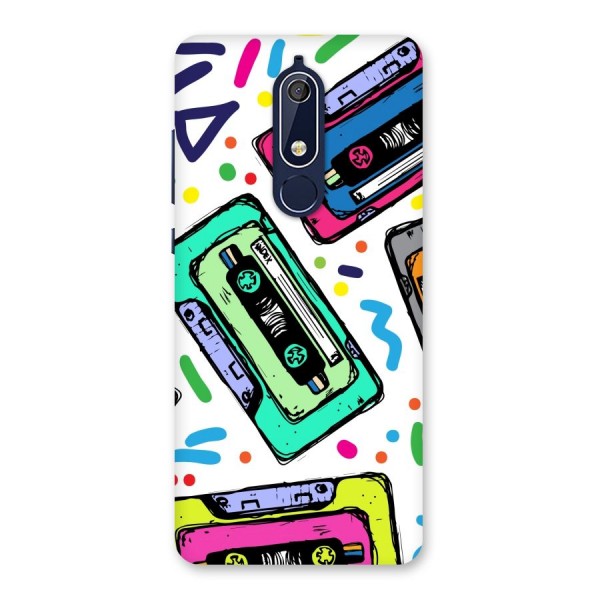 Cassette Pattern Back Case for Nokia 5.1