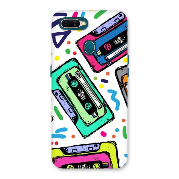 Cassette Pattern Back Case for Oppo A12