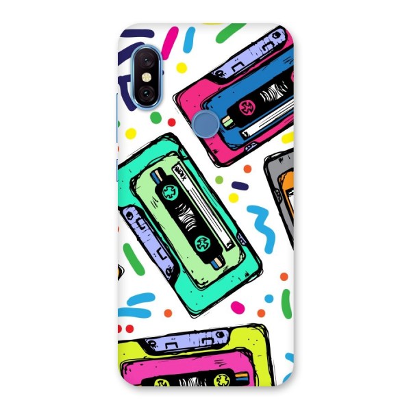 Cassette Pattern Back Case for Redmi Note 6 Pro