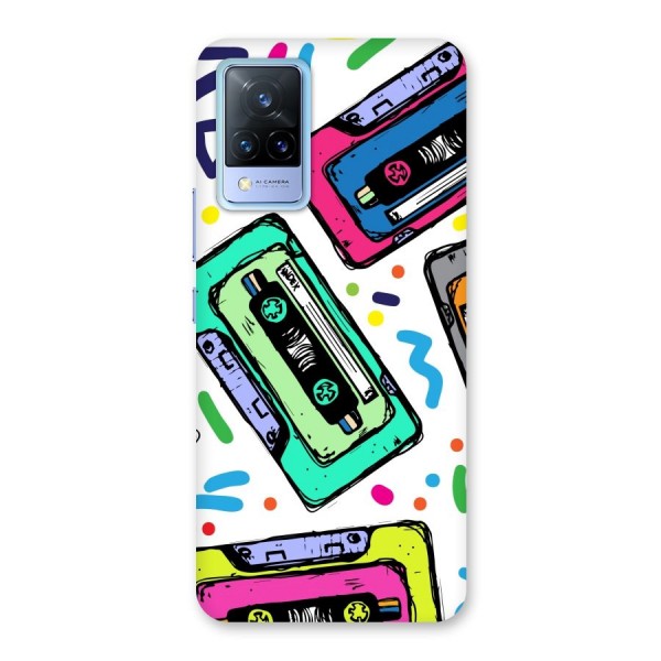 Cassette Pattern Back Case for Vivo V21 5G